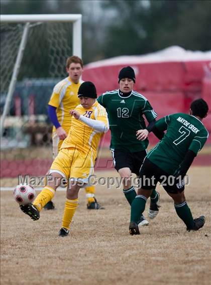Thumbnail 3 in Mayde Creek vs Jersey Village (Pearland ISD Soccer Shootout) photogallery.