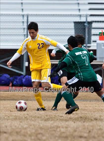 Thumbnail 3 in Mayde Creek vs Jersey Village (Pearland ISD Soccer Shootout) photogallery.