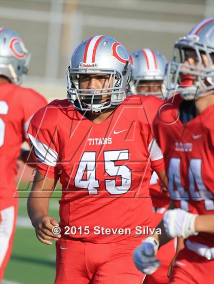 Thumbnail 2 in Colony vs. Alemany (2015 SoCal Honor Bowl) photogallery.