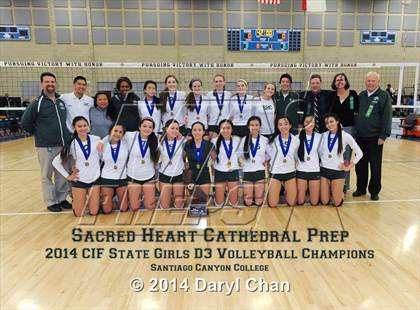 Thumbnail 1 in Saddleback Valley Christian vs. Sacred Heart Cathedral (CIF State D3 Finals) photogallery.