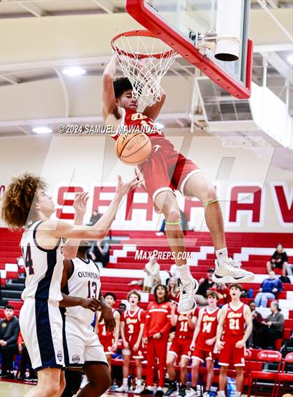 Thumbnail 2 in Leuzinger vs Cathedral Catholic (Take Flight Challenge) photogallery.