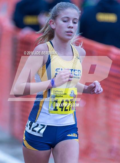 Thumbnail 1 in CIF State Cross Country Championships (Girls D4 Race) photogallery.