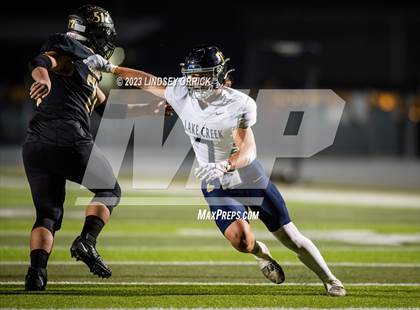 Thumbnail 1 in Lake Creek vs. Crockett (UIL Football 5A Division 2 Region III Area) photogallery.