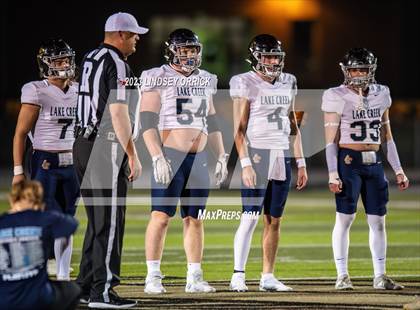 Thumbnail 1 in Lake Creek vs. Crockett (UIL Football 5A Division 2 Region III Area) photogallery.
