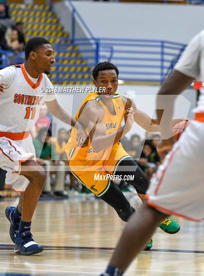 Thumbnail 1 in Southern Lee vs. Pine Forest (Cumberland County Schools Basketball Holiday Classic) photogallery.