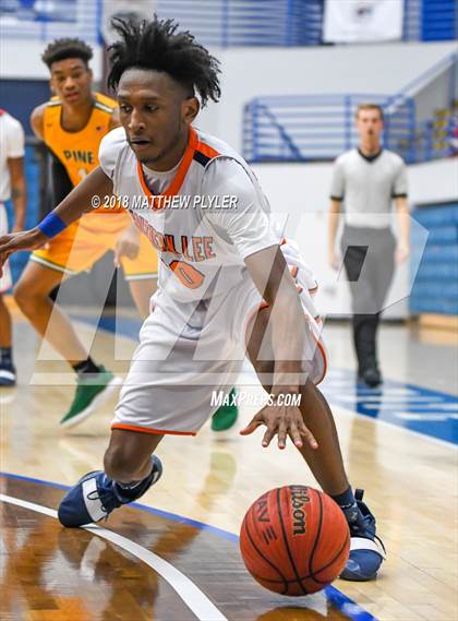 Thumbnail 2 in Southern Lee vs. Pine Forest (Cumberland County Schools Basketball Holiday Classic) photogallery.