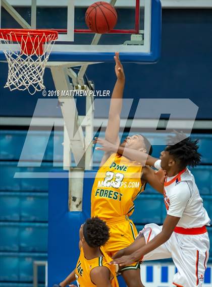 Thumbnail 3 in Southern Lee vs. Pine Forest (Cumberland County Schools Basketball Holiday Classic) photogallery.