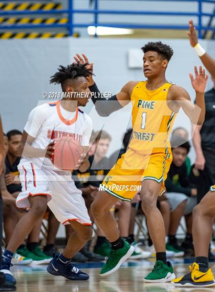 Thumbnail 2 in Southern Lee vs. Pine Forest (Cumberland County Schools Basketball Holiday Classic) photogallery.