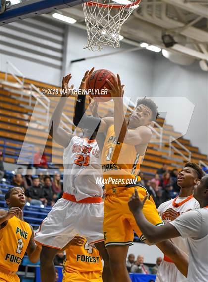 Thumbnail 2 in Southern Lee vs. Pine Forest (Cumberland County Schools Basketball Holiday Classic) photogallery.
