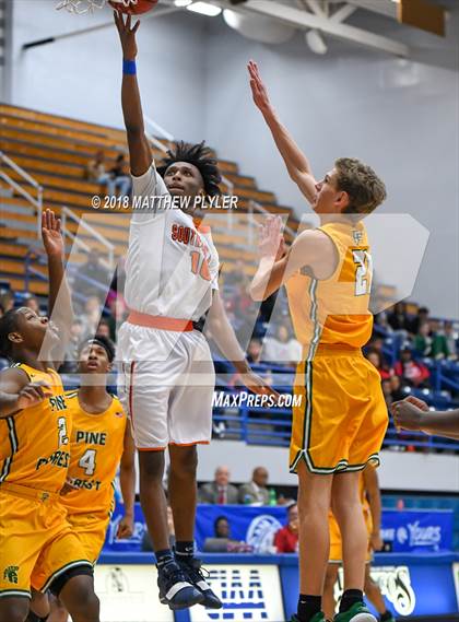 Thumbnail 1 in Southern Lee vs. Pine Forest (Cumberland County Schools Basketball Holiday Classic) photogallery.