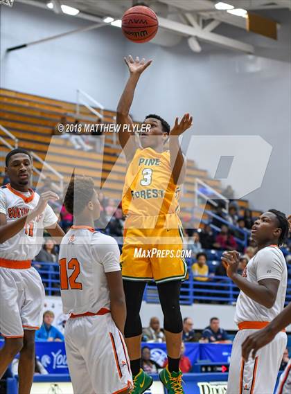Thumbnail 3 in Southern Lee vs. Pine Forest (Cumberland County Schools Basketball Holiday Classic) photogallery.