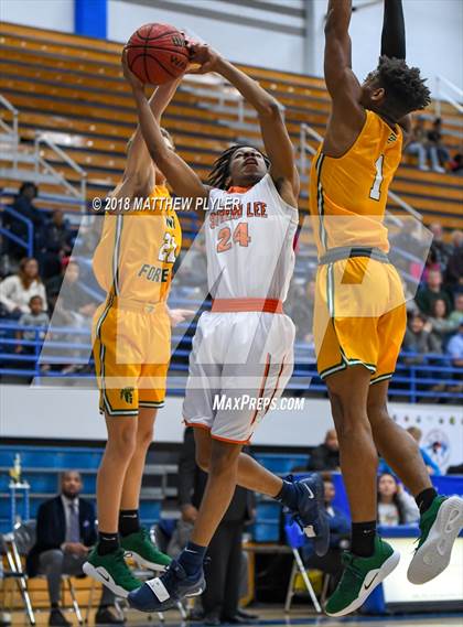 Thumbnail 2 in Southern Lee vs. Pine Forest (Cumberland County Schools Basketball Holiday Classic) photogallery.