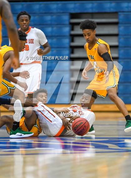 Thumbnail 2 in Southern Lee vs. Pine Forest (Cumberland County Schools Basketball Holiday Classic) photogallery.
