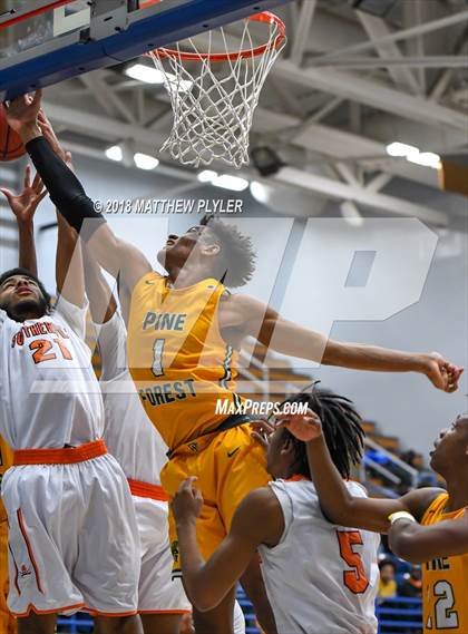 Thumbnail 3 in Southern Lee vs. Pine Forest (Cumberland County Schools Basketball Holiday Classic) photogallery.