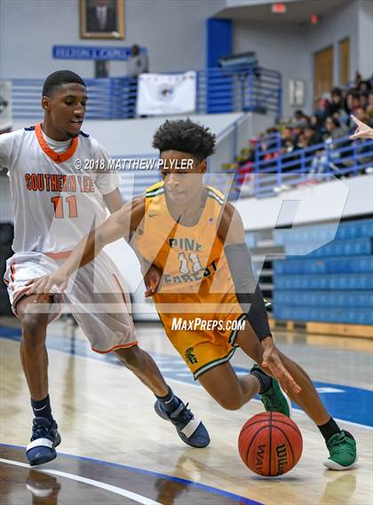 Thumbnail 2 in Southern Lee vs. Pine Forest (Cumberland County Schools Basketball Holiday Classic) photogallery.