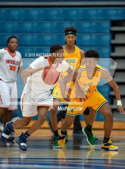 Thumbnail 1 in Southern Lee vs. Pine Forest (Cumberland County Schools Basketball Holiday Classic) photogallery.