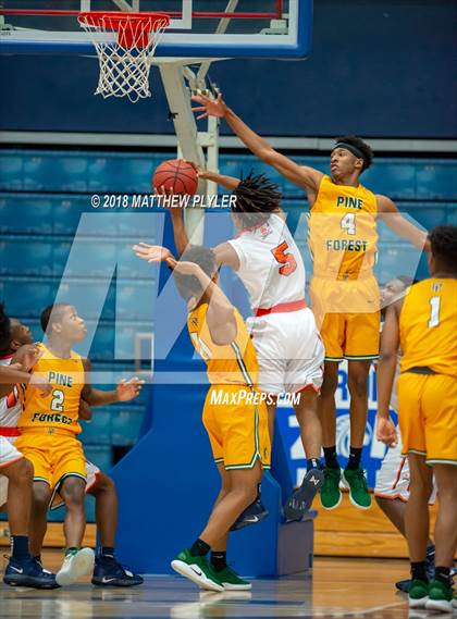 Thumbnail 1 in Southern Lee vs. Pine Forest (Cumberland County Schools Basketball Holiday Classic) photogallery.