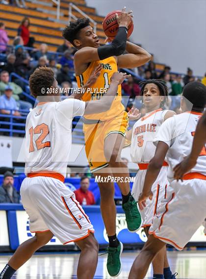 Thumbnail 1 in Southern Lee vs. Pine Forest (Cumberland County Schools Basketball Holiday Classic) photogallery.