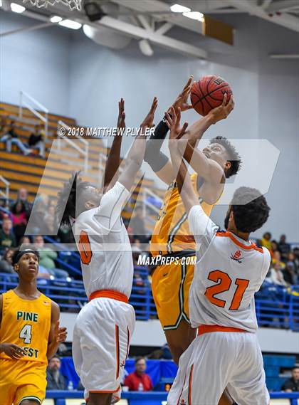 Thumbnail 2 in Southern Lee vs. Pine Forest (Cumberland County Schools Basketball Holiday Classic) photogallery.