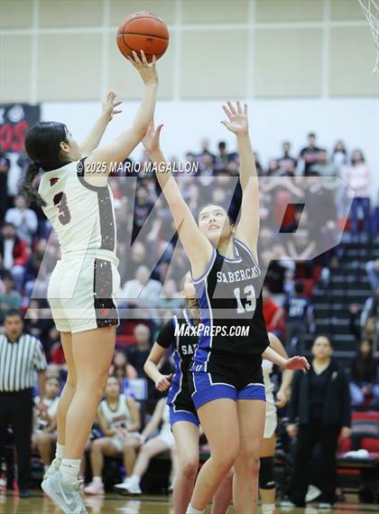 Thumbnail 2 in Vela @ Palmview (UIL Girls Basketball 5A D1 Area Playoff) photogallery.