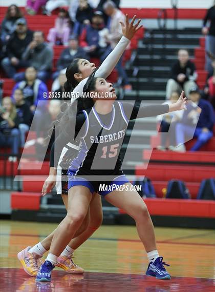 Thumbnail 2 in Vela @ Palmview (UIL Girls Basketball 5A D1 Area Playoff) photogallery.