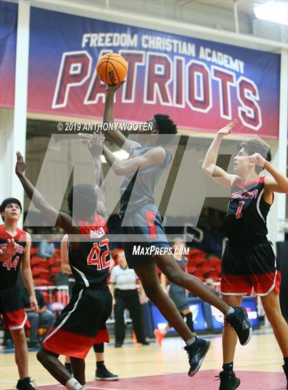 Thumbnail 3 in Freedom Christian Academy vs Raleigh HomeSchool photogallery.