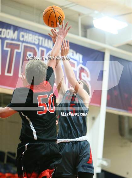 Thumbnail 3 in Freedom Christian Academy vs Raleigh HomeSchool photogallery.