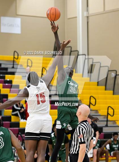 Thumbnail 2 in Veritas Academy vs Canyon International Academy (Hoophall West Invitational) photogallery.