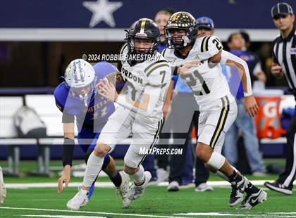 Thumbnail 2 in Whiteface vs. Gordon (UIL 1A Division I Football Final) photogallery.