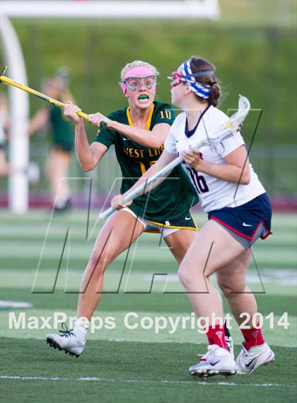 Thumbnail 2 in Lake Oswego vs. West Linn (Oregon Girls Lacrosse Association Final) photogallery.