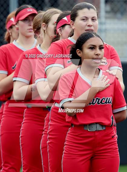 Thumbnail 1 in Marcus vs Guyer (UIL 6A Softball Regional Finals Division II) Game 2 photogallery.