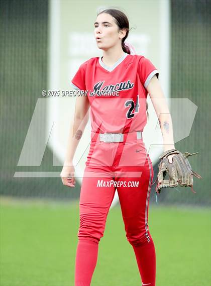 Thumbnail 2 in Marcus vs Guyer (UIL 6A Softball Regional Finals Division II) Game 2 photogallery.