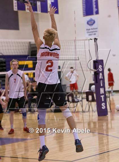Thumbnail 2 in Ironwood vs Mountain Pointe (Notre Dame Prep Invitational) photogallery.