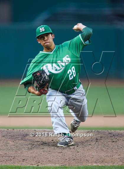 Thumbnail 2 in St. Mary's vs. Elk Grove (@ Raley Field) photogallery.