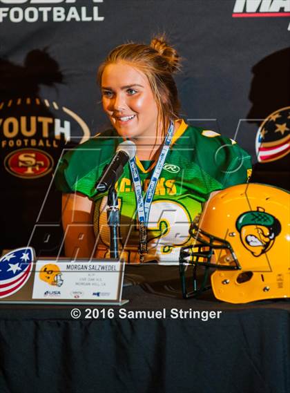 Thumbnail 3 in USA Football/MaxPreps Media Day @ SF 49ers facility photogallery.