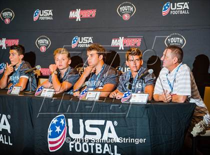 Thumbnail 1 in USA Football/MaxPreps Media Day @ SF 49ers facility photogallery.