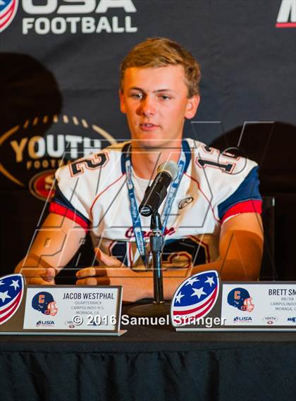 Thumbnail 1 in USA Football/MaxPreps Media Day @ SF 49ers facility photogallery.