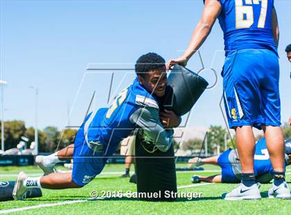 Thumbnail 1 in USA Football/MaxPreps Media Day @ SF 49ers facility photogallery.