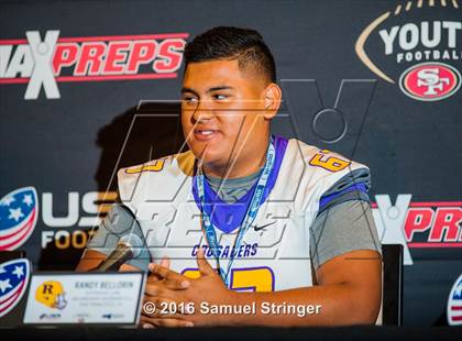 Thumbnail 3 in USA Football/MaxPreps Media Day @ SF 49ers facility photogallery.