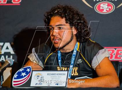Thumbnail 3 in USA Football/MaxPreps Media Day @ SF 49ers facility photogallery.