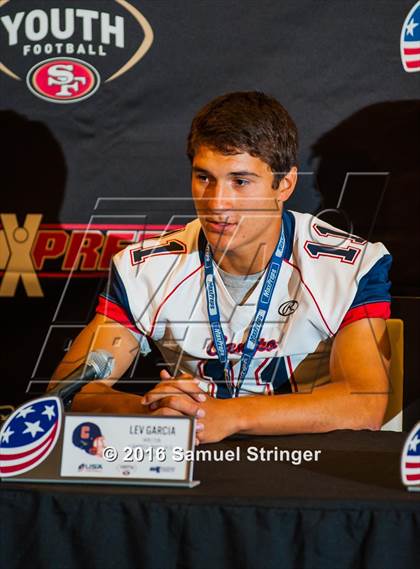 Thumbnail 2 in USA Football/MaxPreps Media Day @ SF 49ers facility photogallery.