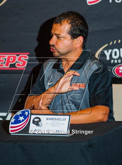 Thumbnail 3 in USA Football/MaxPreps Media Day @ SF 49ers facility photogallery.