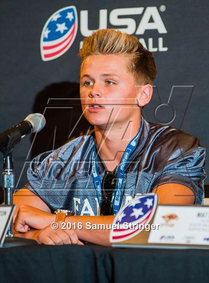 Thumbnail 1 in USA Football/MaxPreps Media Day @ SF 49ers facility photogallery.
