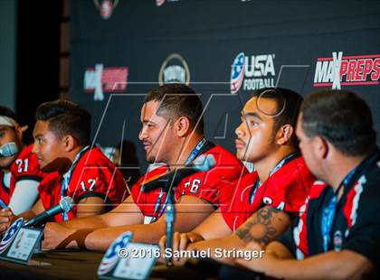 Thumbnail 1 in USA Football/MaxPreps Media Day @ SF 49ers facility photogallery.