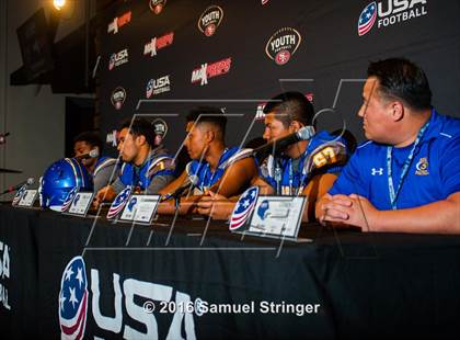 Thumbnail 2 in USA Football/MaxPreps Media Day @ SF 49ers facility photogallery.