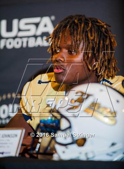 Thumbnail 3 in USA Football/MaxPreps Media Day @ SF 49ers facility photogallery.