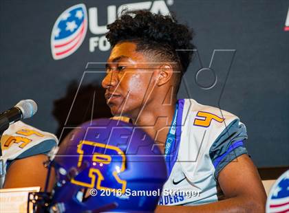 Thumbnail 1 in USA Football/MaxPreps Media Day @ SF 49ers facility photogallery.