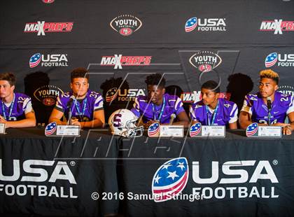 Thumbnail 1 in USA Football/MaxPreps Media Day @ SF 49ers facility photogallery.