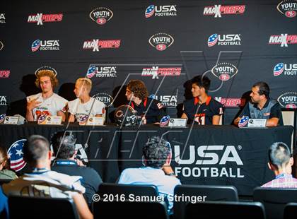 Thumbnail 2 in USA Football/MaxPreps Media Day @ SF 49ers facility photogallery.