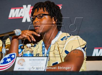 Thumbnail 1 in USA Football/MaxPreps Media Day @ SF 49ers facility photogallery.